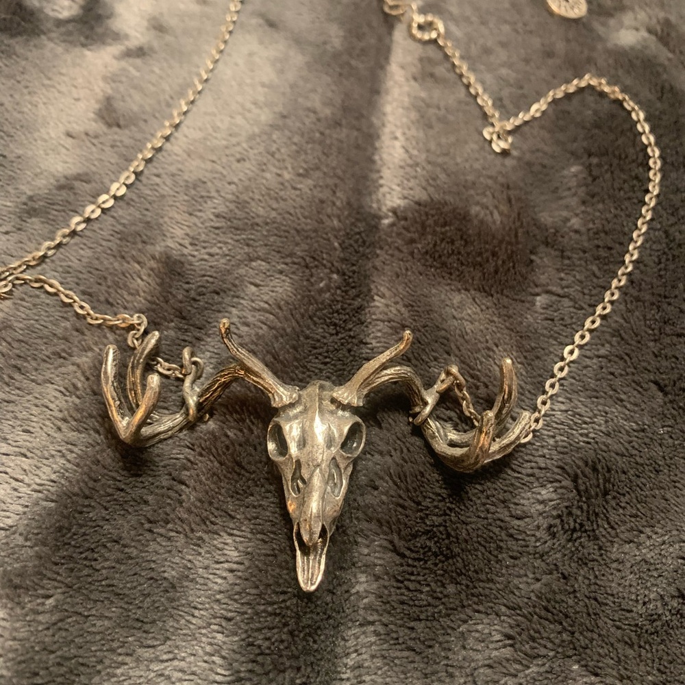 Deer Skull & Antler Necklace